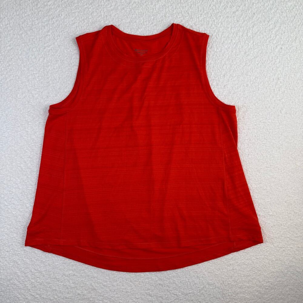 Athleta womens red/orange tank size xl gym workout